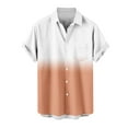 thumbnail image 4 of ZZwxWA Mens Button Down Short Sleeve Shirt Gradient Color Regular Fit Hawaiian Shirt Lightweight Casual Summer Shirts up to 45% Off, 4 of 5
