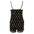 thumbnail image 6 of Leesechin Womens Sleepwear Love Print Strap Vest Set Sexy Lace Pajama Set on Clearance, 6 of 6
