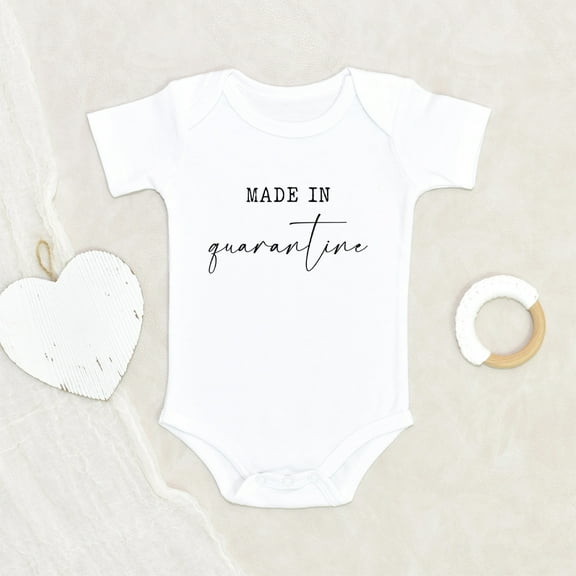 Newbabywishes - Created By Quarantine Pun Baby Clothes for Boys and Girls - Funny Newborn Baby Clothes