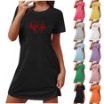 thumbnail image 4 of WREESH Women's Nightshirts Basic Plus Size Short Sleeve Sleepwear for Casual and Comfortable Sleepshirts Black, 4 of 4