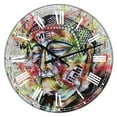 thumbnail image 1 of DesignArt Street Art Graffiti Holy Man Large Wall Clock, 1 of 2