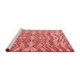 thumbnail image 2 of Ahgly Company Machine Washable Indoor Square Abstract Red Modern Area Rugs, 6' Square, 2 of 4