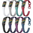 thumbnail image 1 of wonima11 8 Pack Band Compatible with Fitbit Charge 5/Charge 6 Bands for Women Men, Soft Slim Silicone Waterproof Sport Strap Replacement Wristband Accessories for Fitbit Charge 5/6 Fitness Tracker, 1 of 1