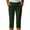 Green, variant on Drovellove Women's Plus Size Elastic Waist Hiking Pants with Pockets - Stretchy Cropped Pants for Spring and Summer, Regular Fit with Belt Loops for Outdoor Adventures