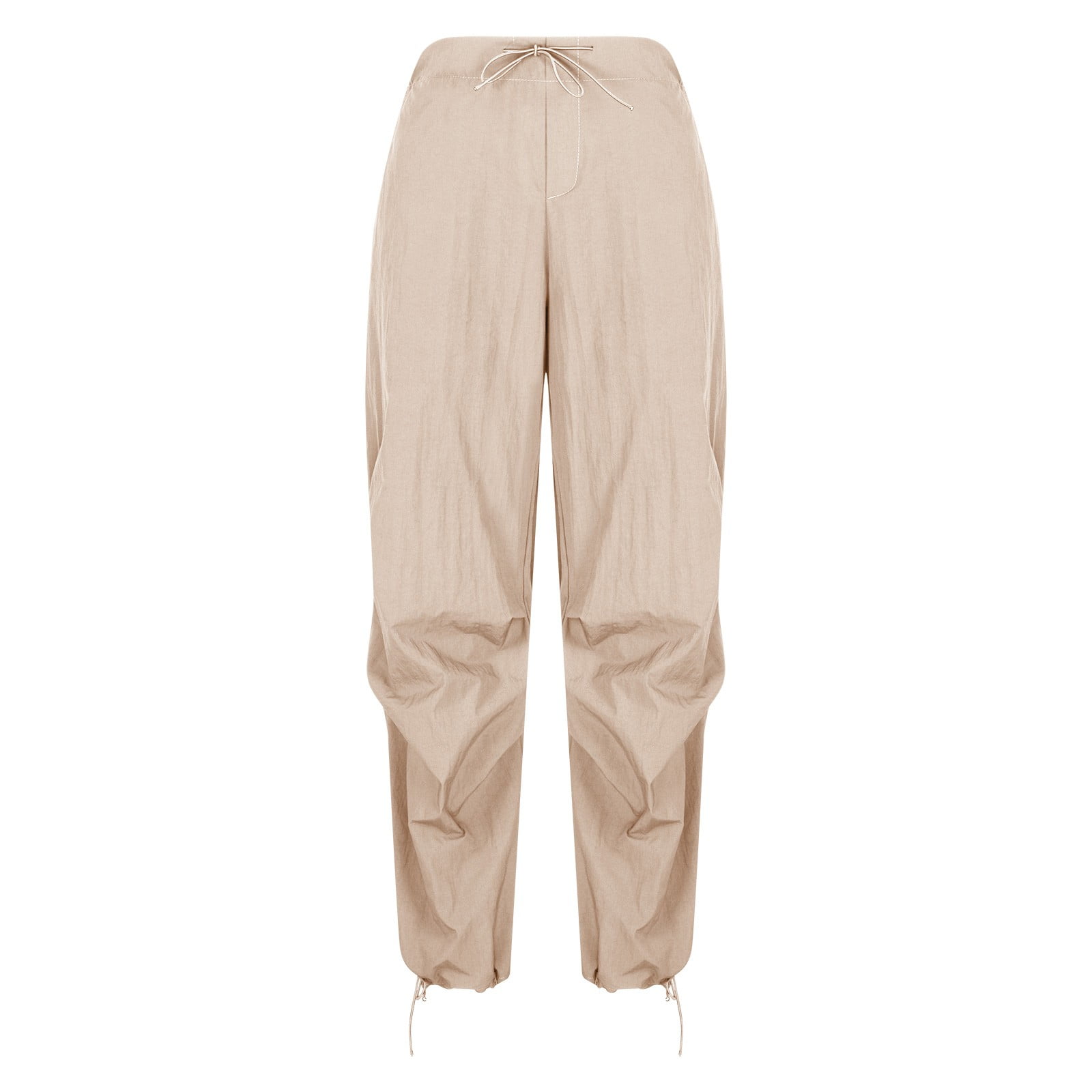 Lilgiuy Women's Fashion Cropped Pants, Sports Casual Pants, Solid Color