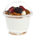 thumbnail image 5 of 50 Pack 8 oz Clear Plastic Cups with Dome Lids for Dessert, Small Containers for Ice Cream Sundae, Parfait, 5 of 9
