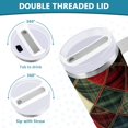 thumbnail image 3 of Yayeee 40oz Stainless Steel Tumbler with Straw and Handle Double-Wall Insulated Travel Water Bottle, Dark Tartan Pattern, 3 of 8