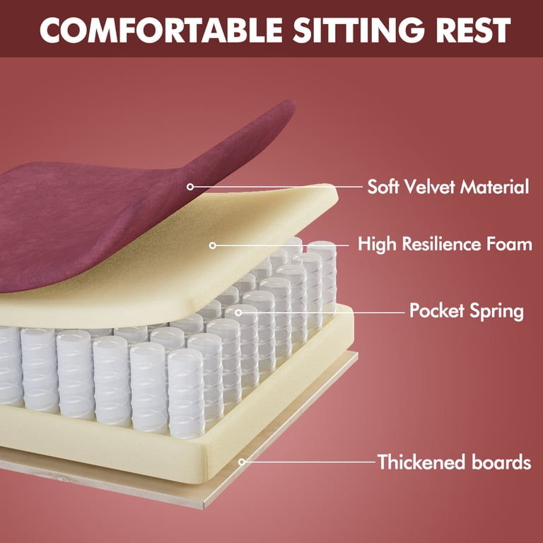 Soontrans Red Gaming Chair with Massage Lumbar Support photo 7