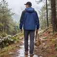thumbnail image 5 of Dresfit Rain Jacket for Men with Hood Windproof Hooded Windbreaker Jacket 2026 Summer Long Sleeve Zip Up Travel Raincoat Big and Tall Packable Raincoats L, 5 of 7