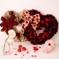 thumbnail image 3 of XIBUFE Happy Valentine's Day Door Wreath,Buffalo Plaid Bows Farmhouse Home Hanger,Romantic Heart Welcome Sign for Porch Farmhouse Valentine Front Door Outdoor Home Decor, 3 of 7