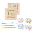 thumbnail image 1 of Regalos de San Valentín para niños, juego de enhebrado de cuerda, aprendizaje preescolar creativo Montessori, juguete con forma de encaje para niños, 1 of 9