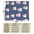 thumbnail image 5 of Snowman Christmas Blanket, Winter Holiday Snowflake Throw, Festive Red Bow Fleece Blanket for Christmas Home Decor Gift 50x40, 5 of 6