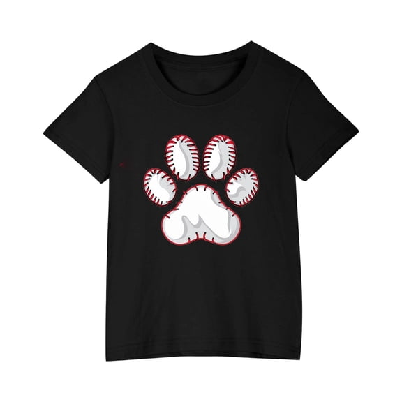 Children Boy Girl Crewneck Tshirts Sport Gym Casual Running Tee Tops for Child Short Sleeve Baseball Graphic Kawaii Basic Summer Fall Shirts 2026 Clothes Trendy