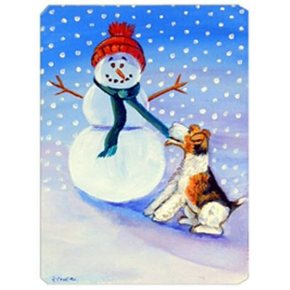 Carolines Treasures  Snowman with Fox Terrier Mouse Pad