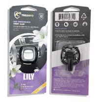 TrexNYC Car Air Fresheners Vent Clips, Essential Car Odor Eliminator, Perfect Scented Car Accessories, For Long Lasting Fragrance up to 240 days, Lily Scent, 0.07 FL.OZ