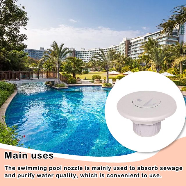 Main Drain Port Rotatable Floor Drain Wear-resistant Pressure Washer Return Inlet Plastic Convenient Massage Nozzle Pool Wall Return Fitting