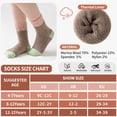 thumbnail image 6 of 6 Pairs Merino Wool Kids Hiking Socks Toddlers Girls Athletic Thermal Warm Winter Socks, 6 of 6