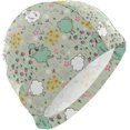 thumbnail image 1 of FYBTO Swimming Cap Cartoon Lovely Sheeps and Flower Unisex Adult FYBTO Polyester, 1 of 4