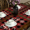 thumbnail image 6 of CuiLiyq Red and Black Buffalo Plaid Merry Christmas Party Placemats Set of 4, 18" x 12" Seasonal Winter Table Mats for Party Kitchen Dining Decoration (F), 6 of 8