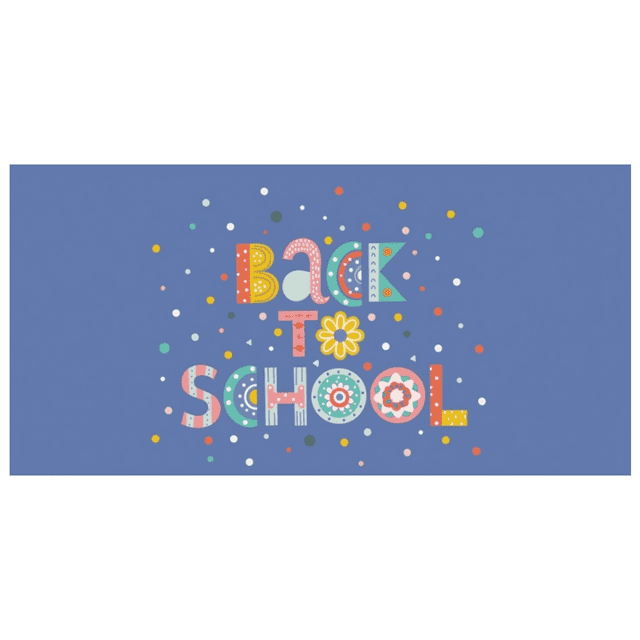Decorative Pattern Back To School Educational Banner for Classroom Decor School Events Welcome Party