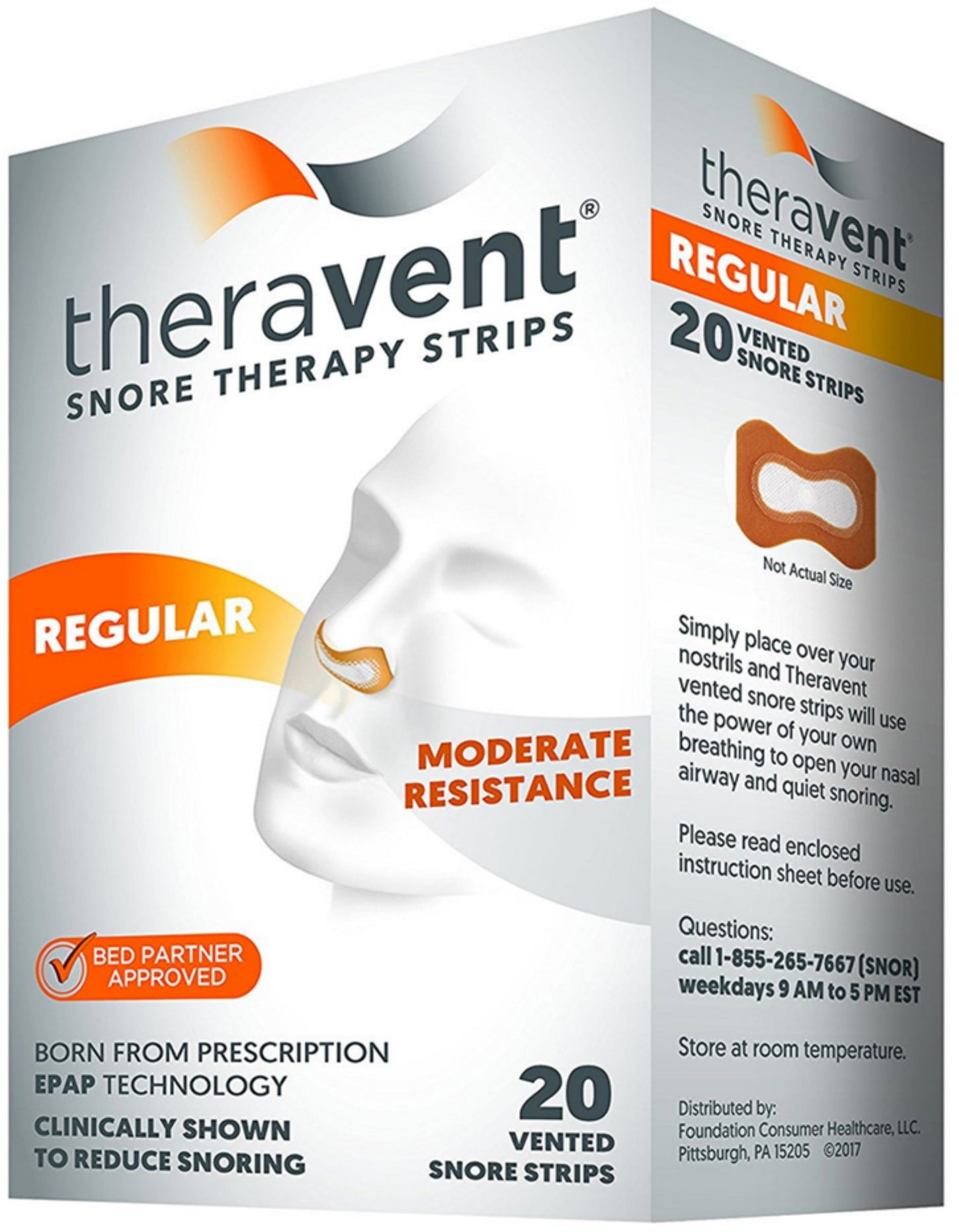 Foundation Consumer Healthcare Theravent Snore Strips, 20 ea