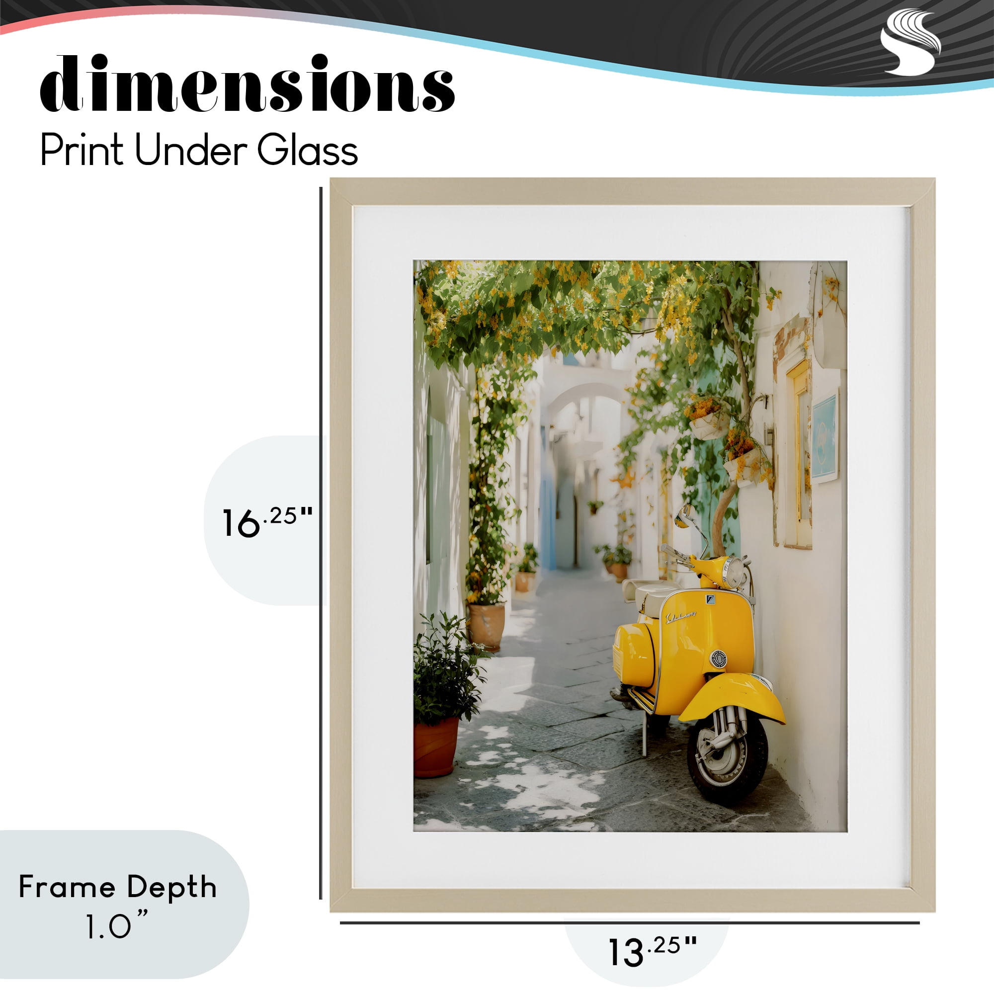 Stupell Industries Vacation Ride Through Alley Birch Framed Print Under Glass, design by Franklyn Gregory