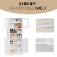 thumbnail image 2 of Tall Bathroom Storage Cabinet, Bathroom Floor Cabinet with 4 Doors and 1 Drawer, Equipped with Anti-Tipping Device, Freestanding Large Cabinet for Bathroom Living Room Kitchen,White, 2 of 7