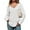 White, variant on Abomasnow Womens Deep V Neck Tunic Tops Oversized Long Sleeve Cotton Pullover Tee Loose Fit Curved Hem T Shirts S-2XL