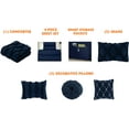 thumbnail image 4 of Mocassi KINGSIZE All Season 10-PIECE Infinity Collection Comforter Set, Navy Blue, 4 of 5