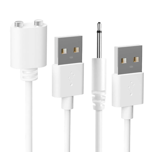 LujingZ 2Pack 7MM Magnetic Replacement Charger Cable 2.65ft USB-A DC Port Set Compatible with Rose Toys Massagers