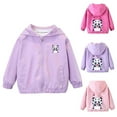 thumbnail image 6 of ZACPNCV Toddler Girls Windbreaker Casual Outerwear Kids Zip Hooded Jacket Baby Cute Dust Coat Purple 9-10 Years, 6 of 6