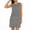Black, variant on Womens Sun Dresses Striped Split Side Crew Neck Sleeveless Mini Sundress Loose Summer Business Casual Dress Wine L
