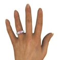thumbnail image 4 of HeartsAndYou 5ct Princess Cut Natural Sapphire Moissanite Accent Ring 14k SOLID White Gold, 4 of 9