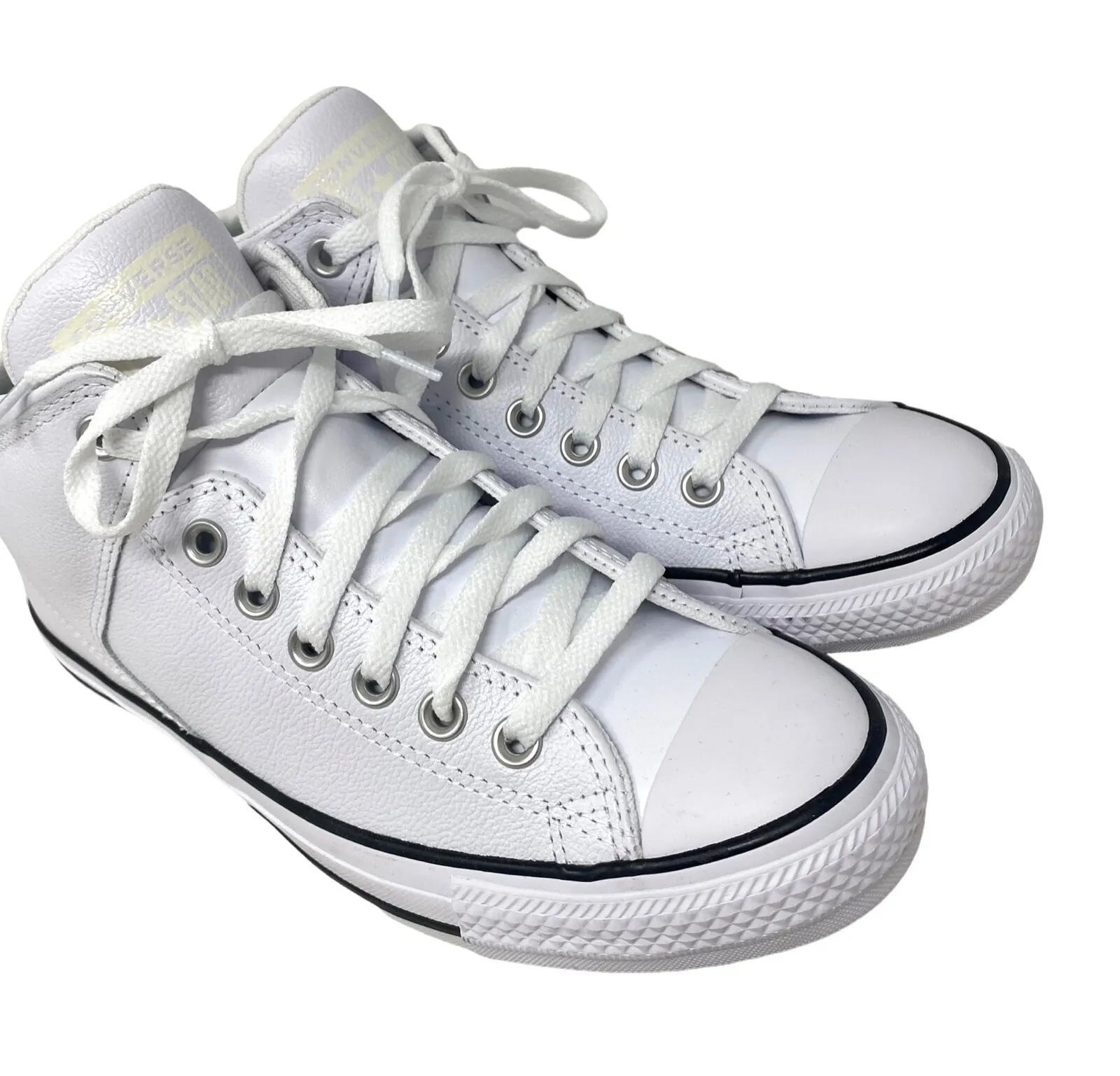 Converse High Top Sneaker 9.5 Women/7.5 Men White/Black