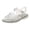 Black, variant on Kids Glitter Roman Jelly Sandals Open Toe Adjustable Buckle Non Slip Hollow Shoes For Beach Pool, Silver