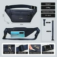 thumbnail image 3 of Small Fanny Pack for Men Women Crossbody Waist Pack with 4 Zipper Pockets Adjustable Hip Pack Bag for Travel,Walking,Running,Hiking,Cycling, Navy, 36402, 3 of 6