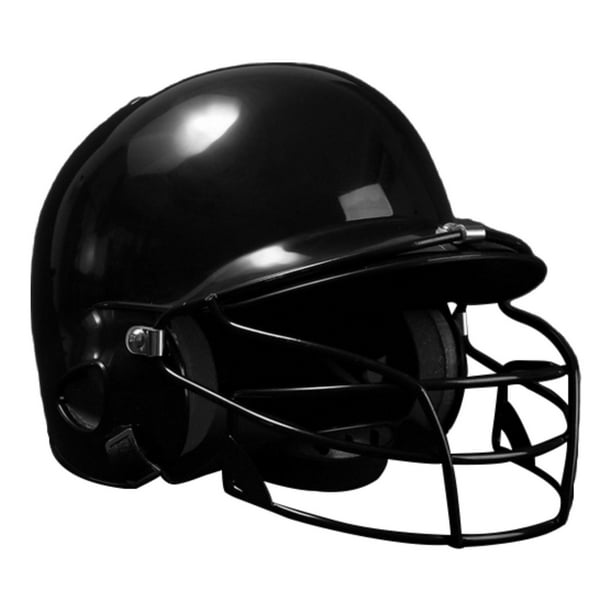 Protector de casco de bateo Zulema con mascarilla Softbol lanzamiento rápido transpirable Negro