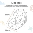 thumbnail image 5 of Nap Baby nda para Porta Bebé, Silla para Bebé ó Autoasiento con resorte ajustable, en 100% algodón, hipoalargénica - Flores, 5 of 5
