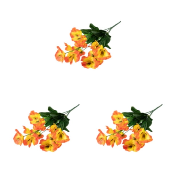 Billuyoard 3 piezas de decoraciones para interiores y exteriores flores artificiales multicolor