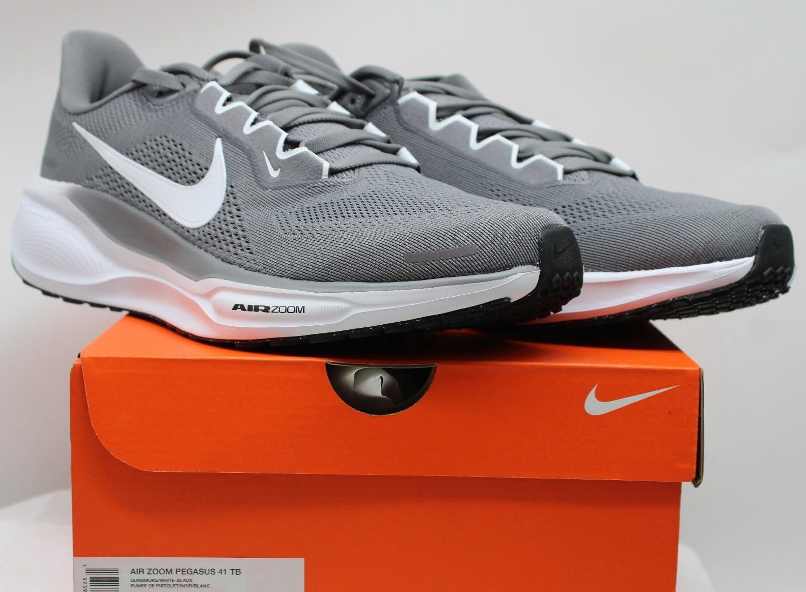 Nike AIR Zoom Pegasus 41 TB Running Shoes Gun Smoke/White-Black