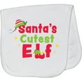 thumbnail image 2 of Inktastic Christmas Santa's Cutest Elf Baby Burp Cloth, 2 of 3