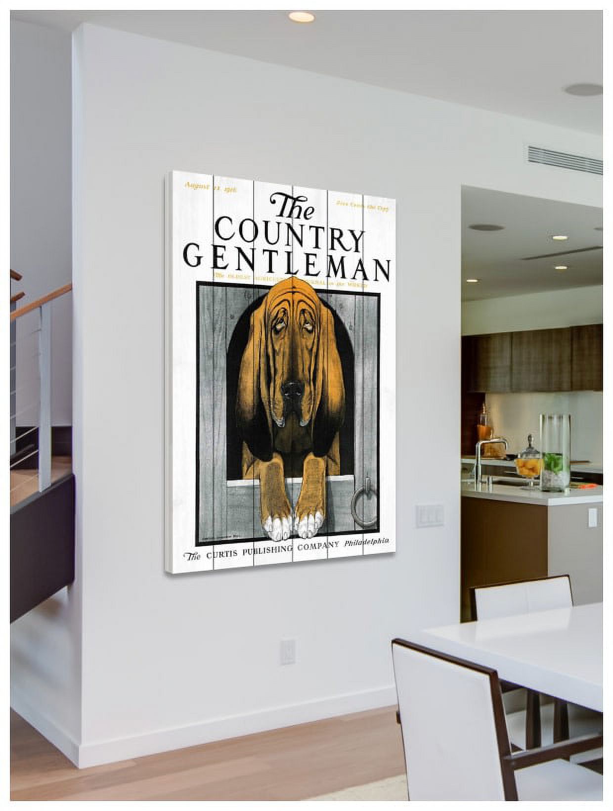 Marmont Hill "CD Dog 2" Painting Print on White Wood