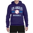 thumbnail image 2 of Wild Bobby City of Los Angeles LA Baseball Fantasy Fan Sports Unisex Hoodie Sweatshirt, Purple, Large, 2 of 6