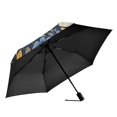 thumbnail image 2 of FORMRS Travel Umbrella Folding Auto Open Close Windproof Rain UV Protection, Navy Floral Pattern, 2 of 8