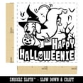 thumbnail image 2 of Happy Halloweenie Dachshund Weiner Dog Halloween Self-Inking Rubber Stamp Ink Stamper - Black Ink - Small 1 Inch, 2 of 7