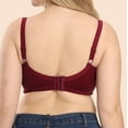 thumbnail image 5 of Bigersell Molded Bra Women Seamless Push Up Lace Sports Bra Comfortable Breathable Tops Underwear Tall Size Padded Bra, Style 8550, Wine 44B, 5 of 9
