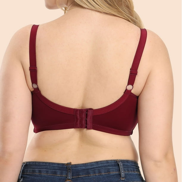 CHGBMOK Women's Cotton Full-Coverage T-Shirt Bra, Perfect Plus Size Stretch  Push-Up Bra, Convertible Bras for Women with Adjustable Shoulder Straps  Clearance $5 Bra 