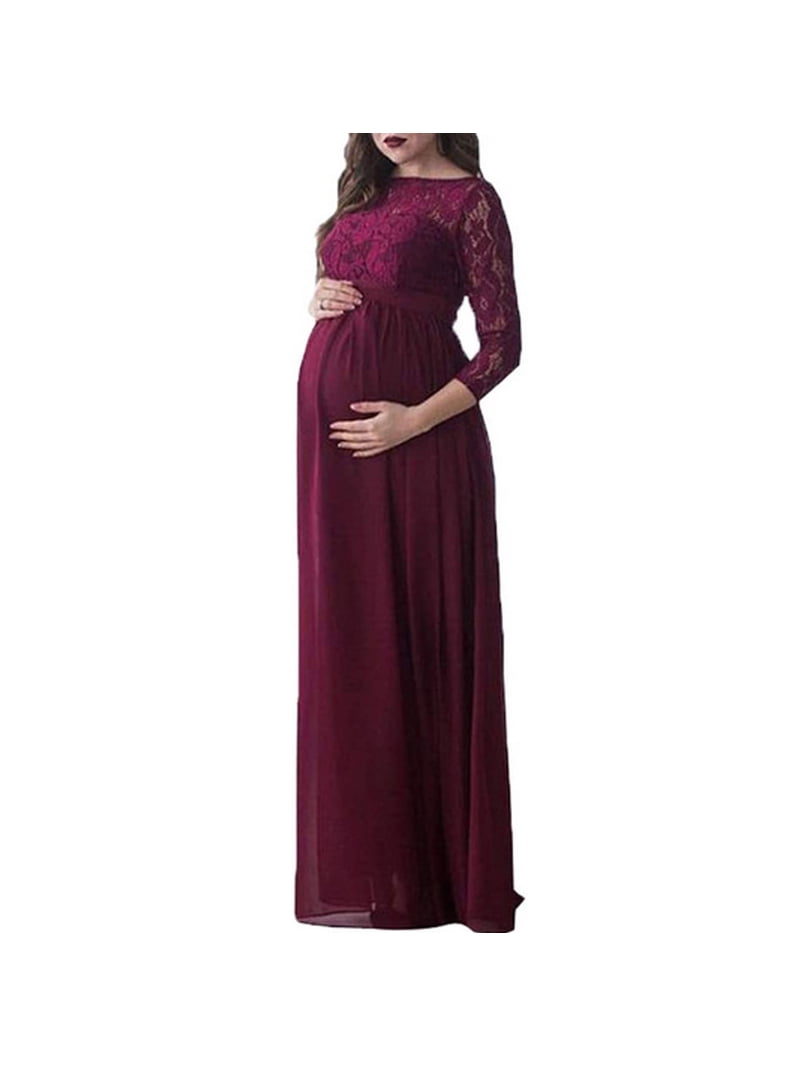 open lace back dress Sarah Empire Maternity & Nursing Petite Dress main image 1