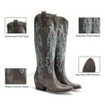 thumbnail image 4 of DREAM PAIRS Womens Knee High Boots Cowboy Cowgirl Pull On Embroidered Western Boots, 4 of 8