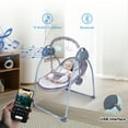 thumbnail image 6 of Yabanana Baby Swing with 5-Point Safety Harness, Bluetooth Control,5-Swing Speeds Settings & 3 Timing, Remote Control,(Gray), 6 of 10